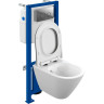 Комплект CERSANIT CITY SMART CO DPL EO slim инсталляция LINK PRO кнопка TWINS пласт. Хром глянцевый 68306